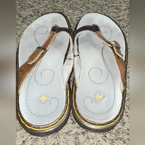 DR MARTENS Brown and Black Leather Sandals - Picture 3 of 5